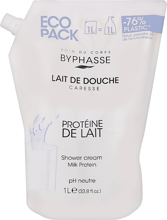 Shower Cream 'Milk Protein' - Byphasse Caresse Shower Cream (refill) — photo N1