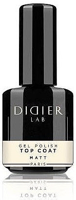 No Wipe Matte Top Coat - Didier Lab Gel Polish Top Coat Matt — photo N1