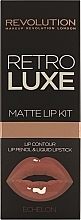 Fragrances, Perfumes, Cosmetics Lip Makeup Kit - Makeup Revolution Retro Luxe Matte Lip Kit (lipstick/5.5ml + l/pencil/1g)