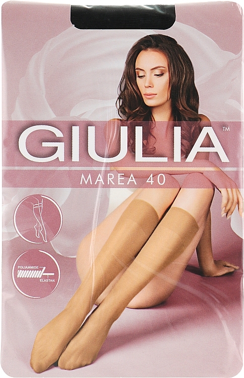 Women Knee Socks "Marea Gambaletto" 40 Den, 2 pairs, nero - Giulia — photo N1