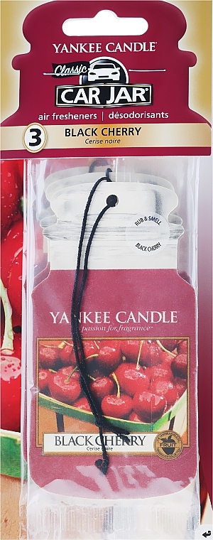 Car Air Freshener - Yankee Candle Car Jar Classic Black Cherry — photo N1