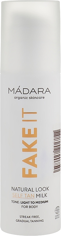 Self-Tanning Body Milk - Madara Cosmetics SPF Fake It Natural Look Self Tan Milk — photo N1