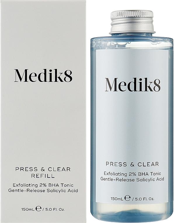 Exfoliating BNA Tonic with 2% Encapsulated Salicylic Acid (without pump) - Medik8 Press & Clear Refill — photo N2