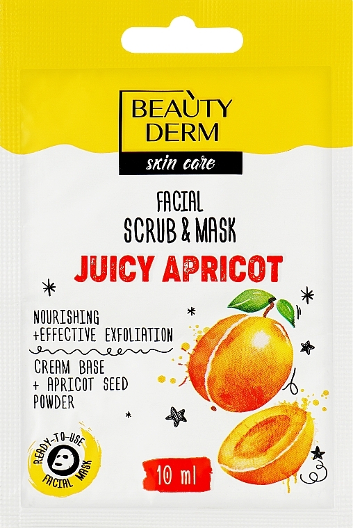 Juicy Apricot Facial Scrub & Mask - Beauty Derm Facial Scrub & Mask (mini) — photo N1