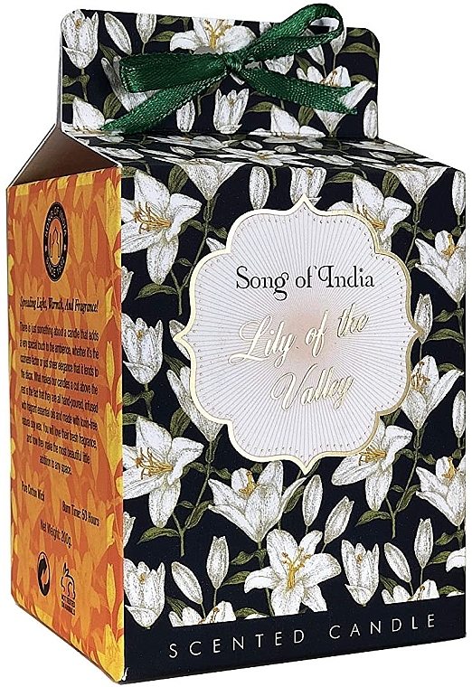 Scented Candle in Glass Jar "Lily of the Valley" - Song of India Lily of the Valley Candle — photo N2