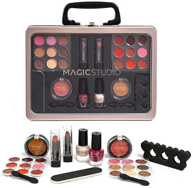 Makeup Kit in Case, 28 products - Magic Studio Colorful Total Colors Case — photo N2