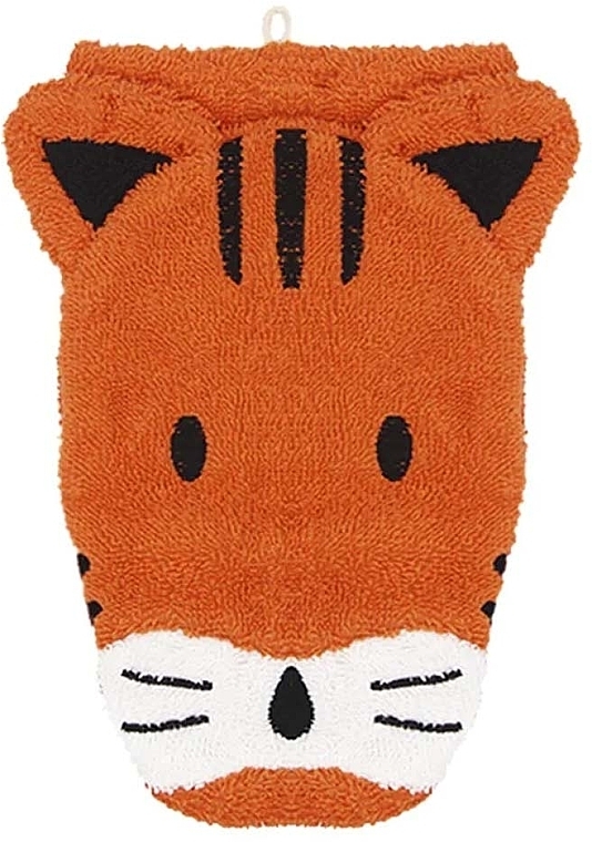 Kids Puppet Bath Sponge 'Tiger Theo' - Fuernis Wash Glove Big — photo N1