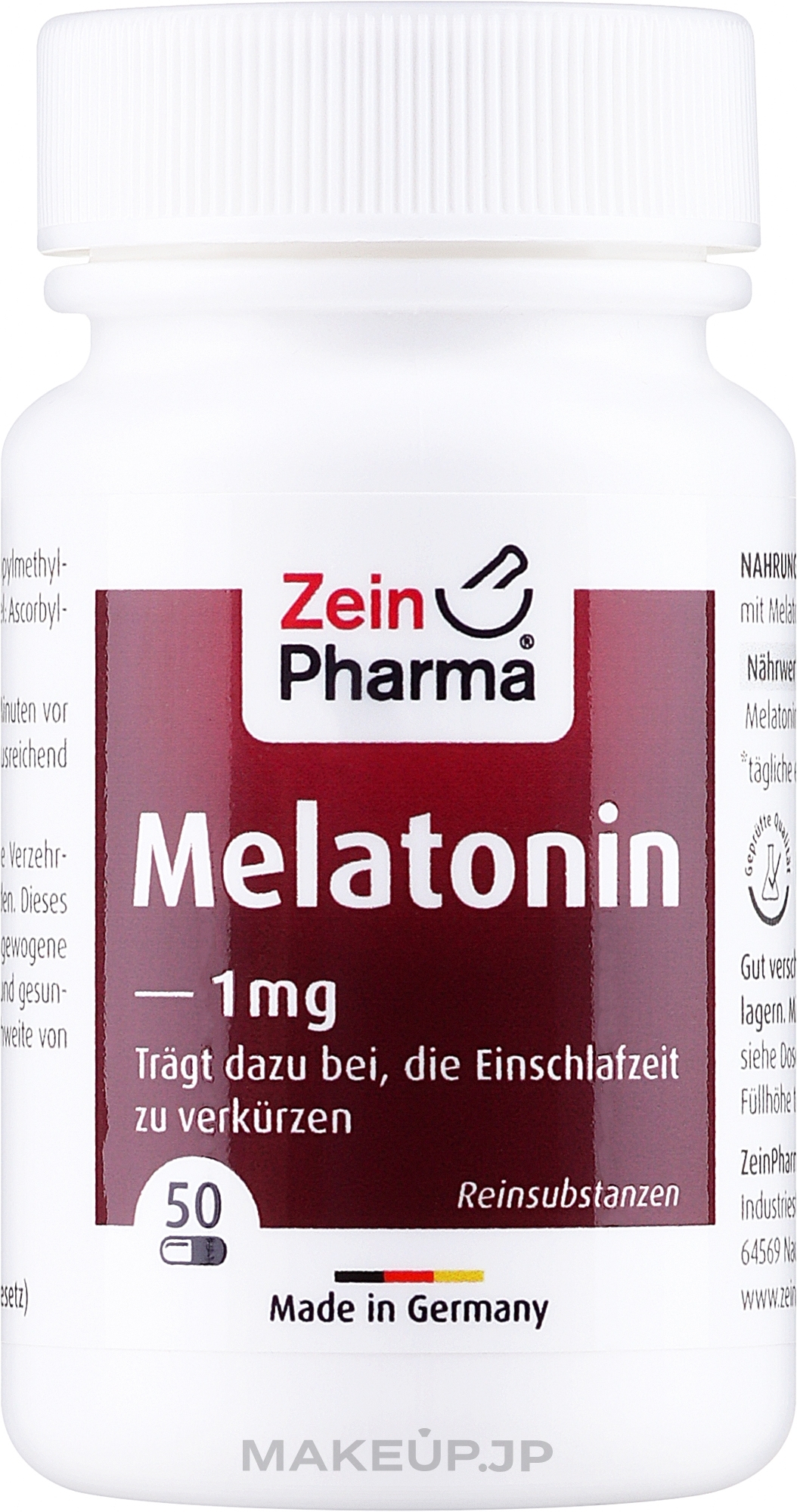 Melatonin Capsules, 1 mg - Zein Pharma Melatonin — photo 50 szt.