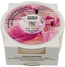 Fragrances, Perfumes, Cosmetics Scented Candle - House of Glam Sweet Joyful Pink Candle (mini size)