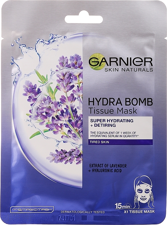 Face Mask - Garnier Skin Naturals Hydra Bomb Tissue Mask Lavanda — photo N1