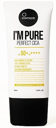 Sun Cream for Sensitive Skin - Suntique I'm Pure Perfect Cica SPF 50+ / PA +++ — photo N6