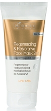 Regenerating and Repairing Face Cream Mask 2in1 - Bielenda Professional Lipid Care Copper Tripeptide & Collagen — photo N1