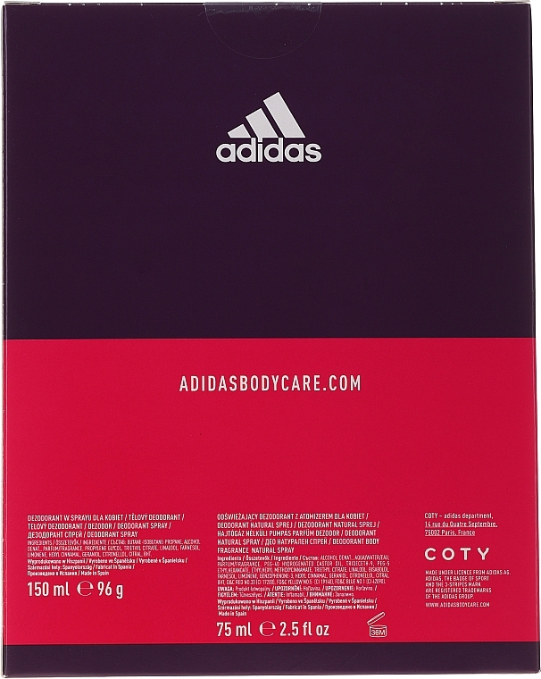 Adidas Fruity Rhythm - Set (b/spray/150ml + deo/spray/75ml) — photo N2