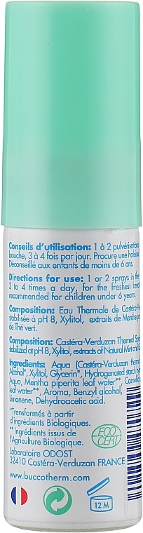 Organic Thermal Water Oral Spray with Mint Flavor - Buccotherm — photo N9