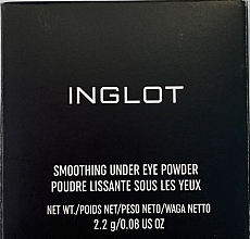 Smoothing Under Eye Powder - Inglot Smoothing Under Eye Powder — photo N4