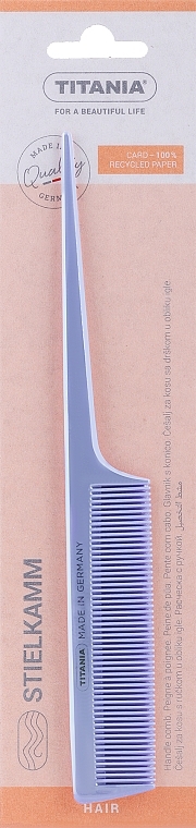 Comb with Plastic Handle 20.5cm, cornflower blue - Titania — photo N1