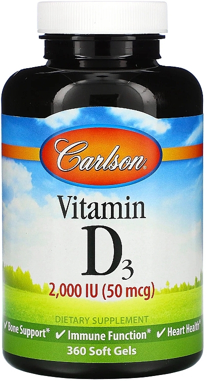 Vitamin D3, 2000mg - Carlson Labs Vitamin D3 — photo N3