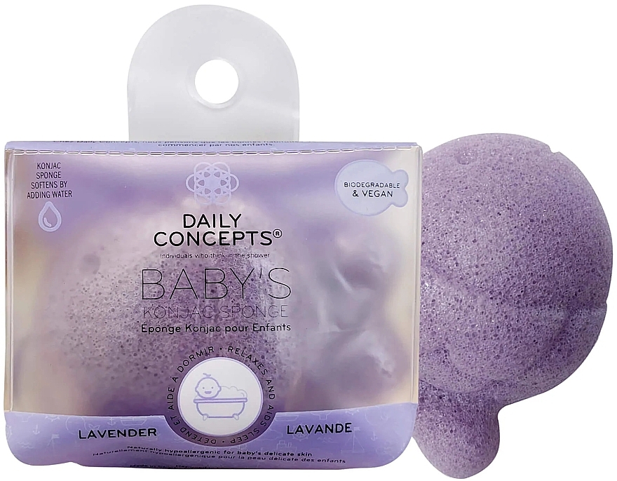 Baby Konjac Sponge 'Lavender' - Daily Concepts The Daily Baby Konjac Sponge Lavender — photo N2