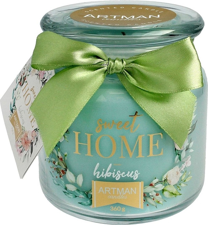 Scented Candle, 10x11 cm., 360g - Artman Sweet Home Hibiscus — photo N1