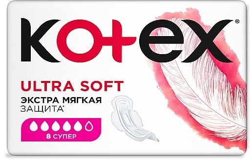 Sanitary Pads, 8 pcs - Kotex Ultra Soft Super — photo N16