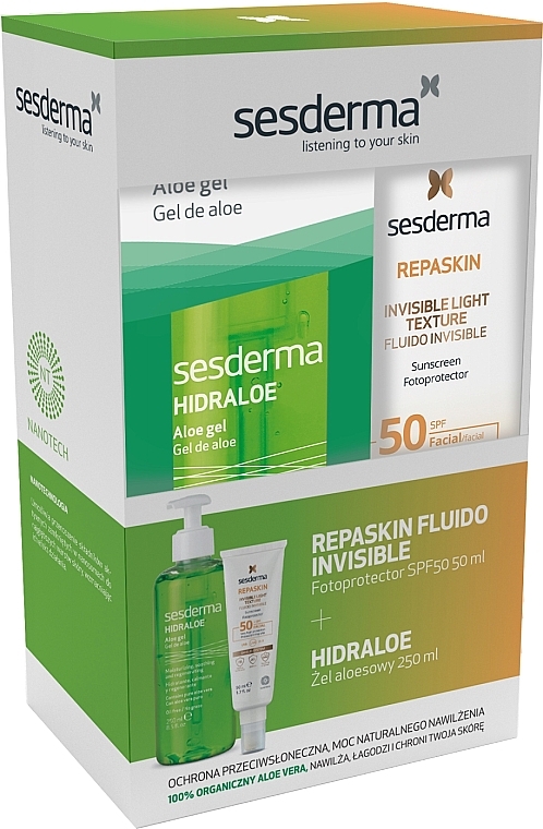 Set - SesDerma Laboratories Hidraloe Skin And Body Care Gift Set — photo N1