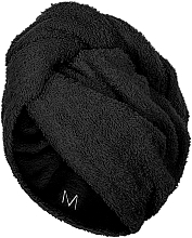 Hair Drying Turban Towel, black - MAKEUP — photo N1