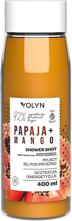 Papaya & Mango Shower Gel - Yolyn Shower Shot — photo N1