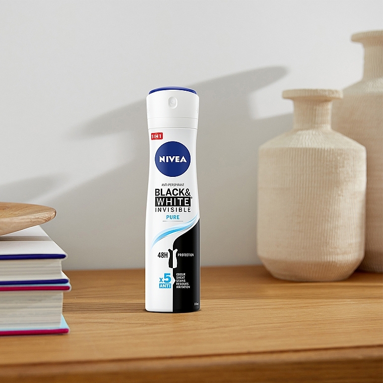 Antiperspirant Deodorant Spray 'Black & White Invisible Protection' - NIVEA Black & White Invisible Pure Fashion Edition 48H Protection — photo N4