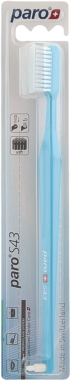 S43 Toothbrush, light blue - Paro Swiss Isola F — photo N1