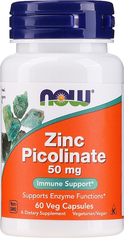 Capsules "Zinc Picolinate" 50 mg - Now Foods Zinc Picolinate 50mg Veg Capsules — photo N1