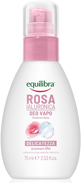 Hyaluronic Acid Deodorant Spray 'Rose' - Equilibra Rosa Deodorant Spray — photo N1