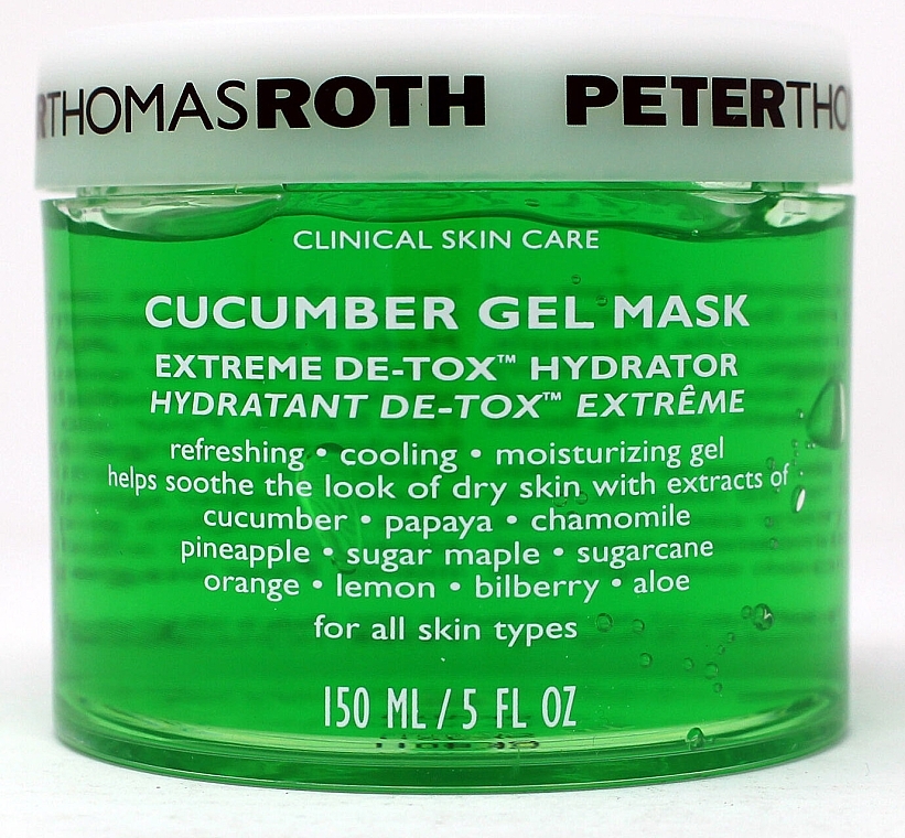 Cucumber Gel Mask - Peter Thomas Roth Cucumber Gel Mask Extreme De-Tox Hydrator — photo N1