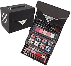 Makeup Set in a Case - Zmile Cosmetics Velvet Dark Grey Limited Edition Make Up Case — photo N1