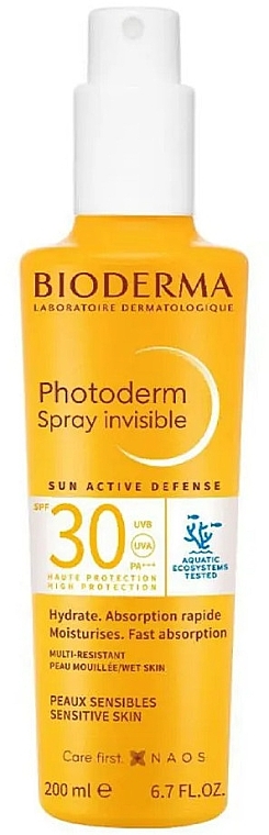 Face & Body Invisible Sunscreen Spray - Bioderma Photoderm Invisible Spray SPF30 — photo N1