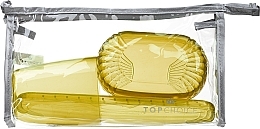 Fragrances, Perfumes, Cosmetics Toiletry Set41372, transparent yellow, grey bag - Top Choice Set (accessory/4pcs)