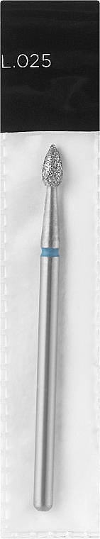 Nail File Drill Bit, bullet, 2,5 mm, blue - Head The Beauty Tools — photo N1