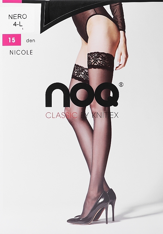 Stockings 'Nicole', 15 Den, nero - Knittex — photo N1