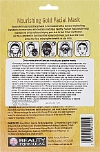 Nourishing Face Mask - Beauty Formulas Gold Norishing Facial Mask — photo N2