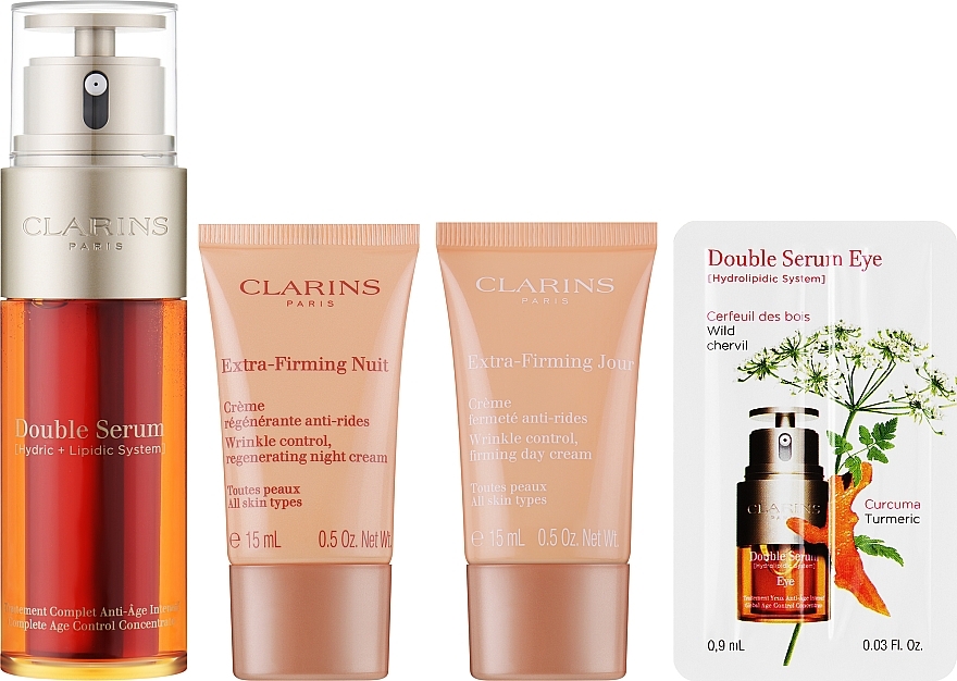 Set - Clarins Double Serum & Extra-firming Set (f/ser/50ml + f/cr/2x15ml + eye ser/0.9ml) — photo N5