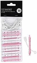 Hair Curlers O7x70 mm, pink - Lussoni Cold-Wave Rods With Rubber Band — photo N3