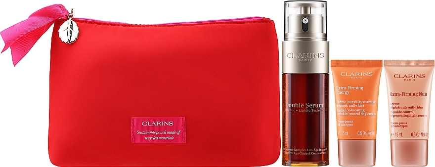 Set - Clarins VP Double Serum & Extra-Firming (f/ser/50ml + f/cr/2x15ml + bag) — photo N8