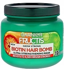 Hair Mask - Garnier Fructis Grow Strong Biotin Hair Bomb — photo N1