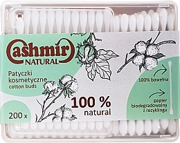 Cotton Buds, 200 pcs - Cashmir Natural Cotton Buds (in box)  — photo N1