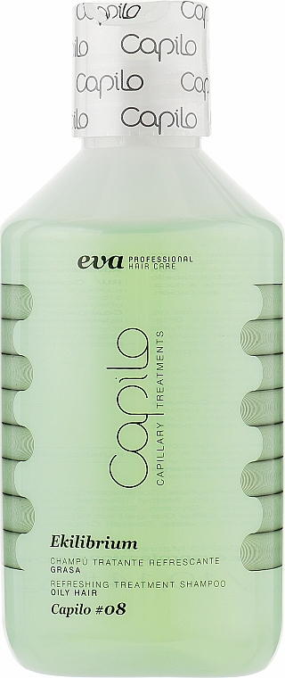 Refreshing Therapeutic Shampoo for Oily Scalp - Eva Professional Capilo Ekilibrium Shampoo №08 — photo N4