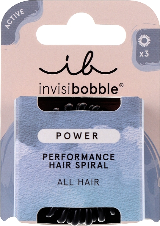 Hair Band - Invisibobble Power True Black Perfomance Hair Spiral	 — photo N1
