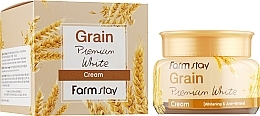 Fragrances, Perfumes, Cosmetics Whitening Cream with Wheat Germ Oil - Farmstay Grain Premium White Cream