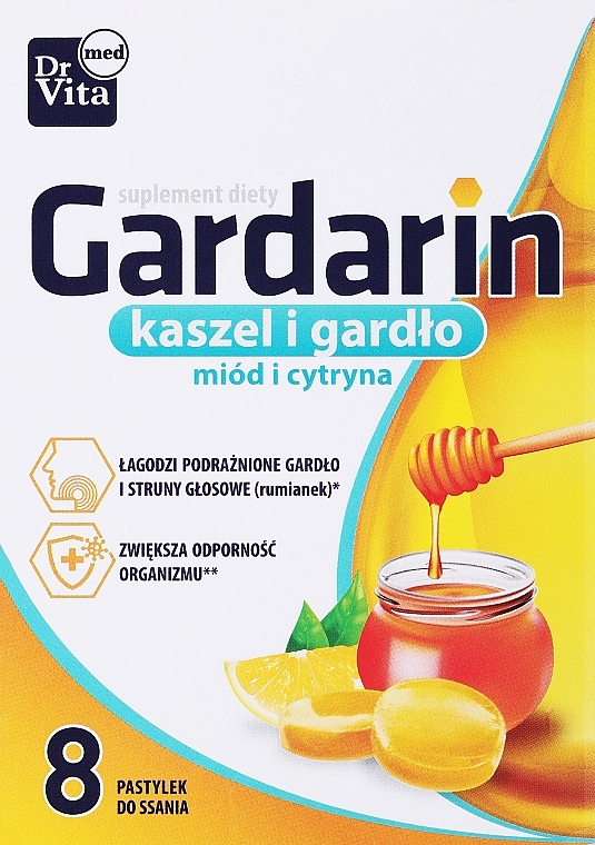 Dietary Supplement 'Vitamin C with Honey & Lemon', tablets - Dr. Vita Gardarin Honey & Lemon — photo N1