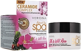 Fragrances, Perfumes, Cosmetics Anti-Wrinkle Repair Cream - Verona Laboratories Natural Line Spa Professional Silk and Wild Rose Regenerating Anti-Wrinkli crem