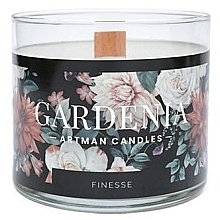 Fragrances, Perfumes, Cosmetics Decorative Candle, 10x9 cm, black - Artman Gardenia Finesse