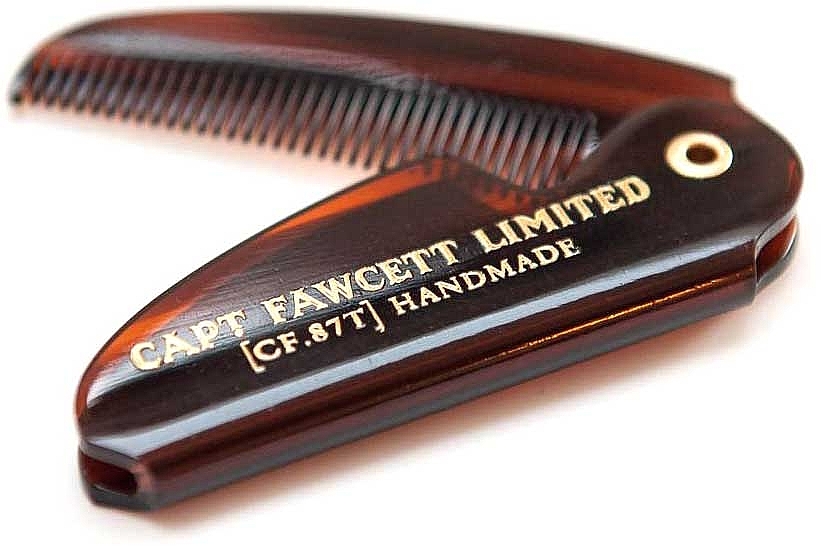 Folding Pocket Moustache Comb, CF87T - Captain Fawcett Folding Pocket Moustache Comb — photo N1